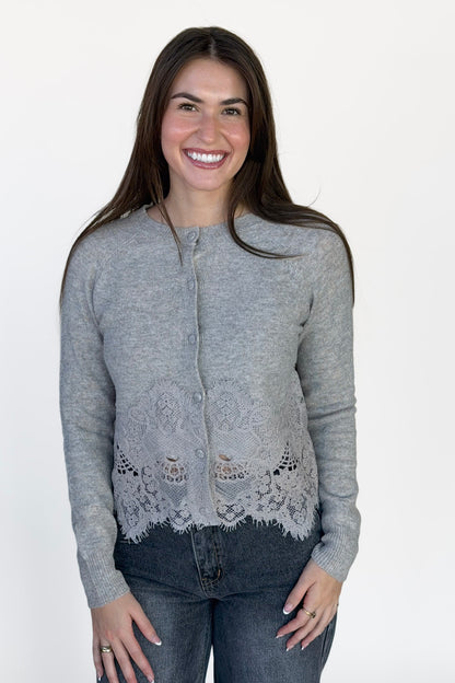 Scarlett Lace Trim Cardigan