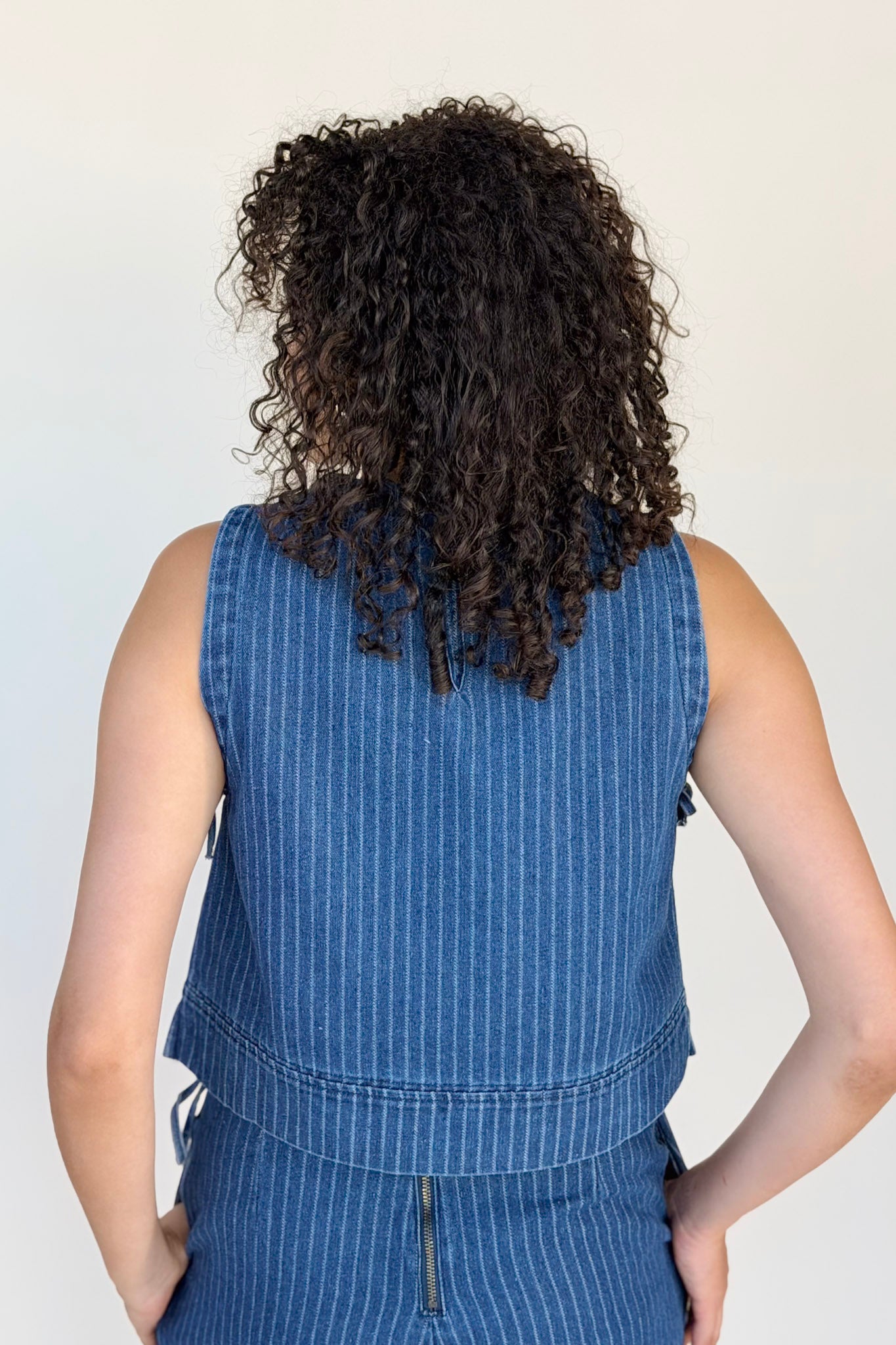 Stella Pinstripe Denim Top