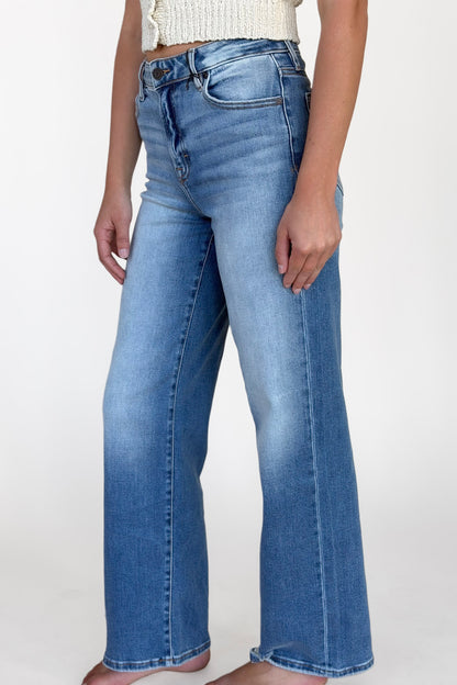 Hidden Distressed Dad Jeans