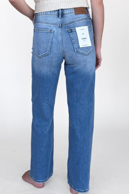 Hidden Distressed Dad Jeans
