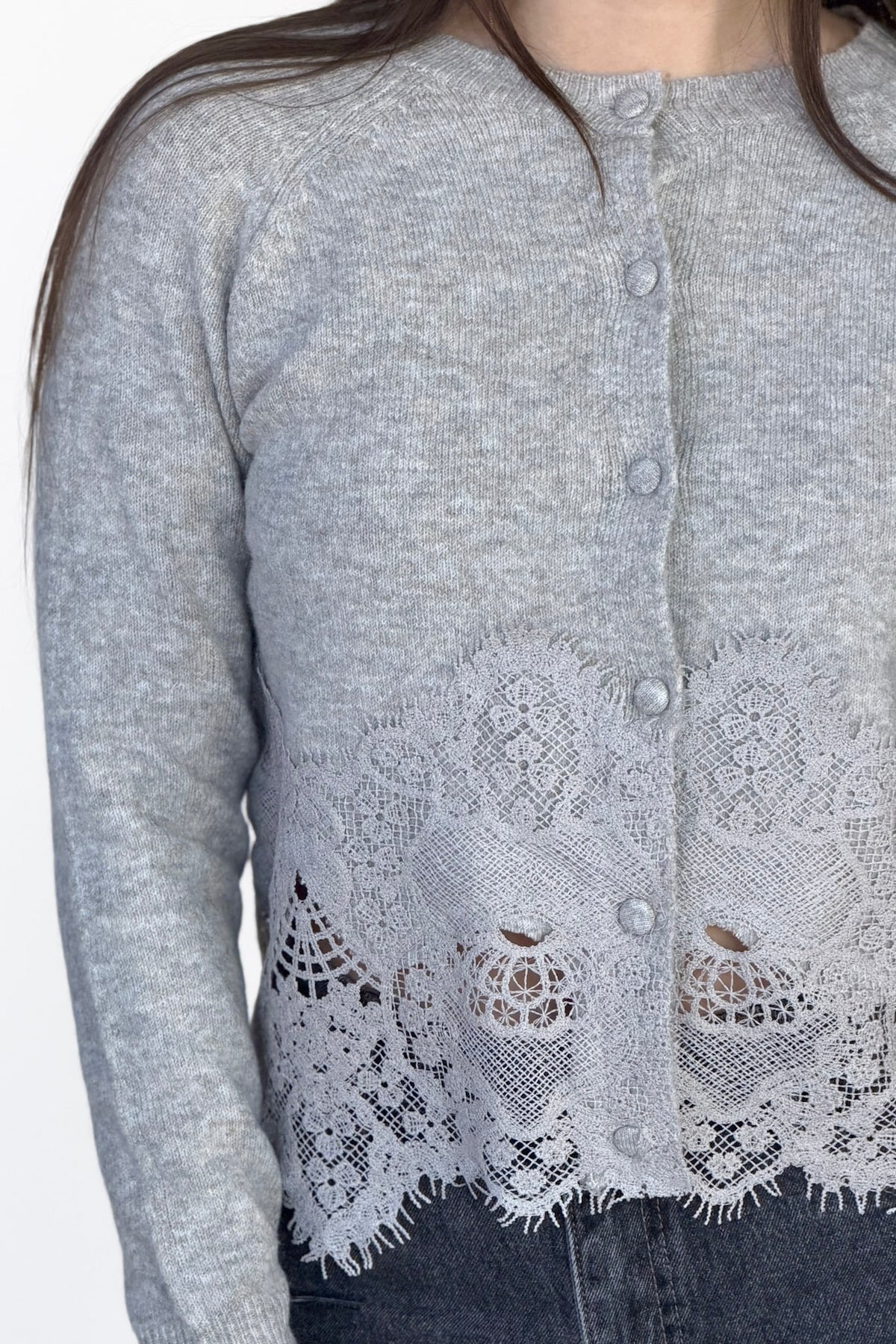 Scarlett Lace Trim Cardigan