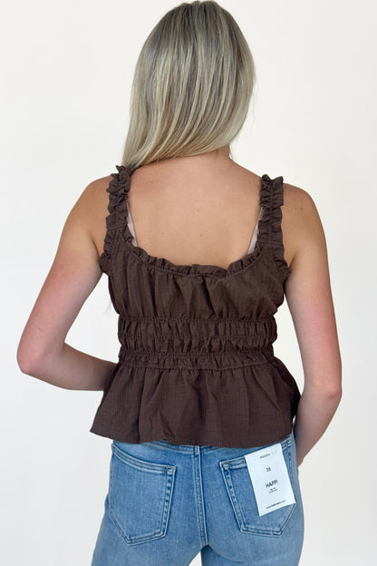 hannah Ruffle Tank Top