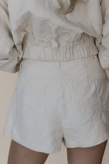 Floral Jacquard Shorts