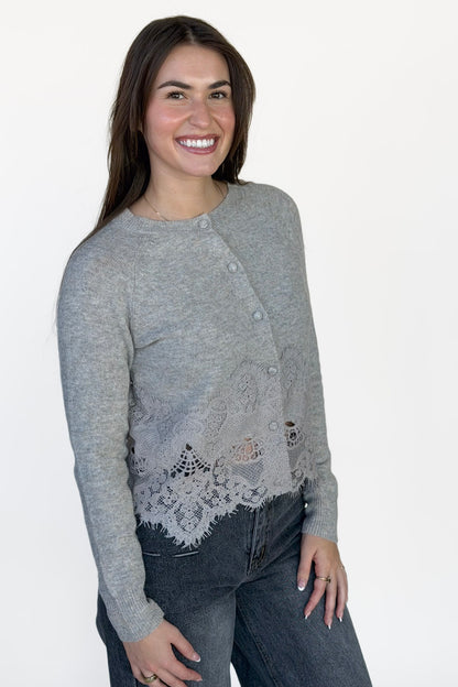 Scarlett Lace Trim Cardigan