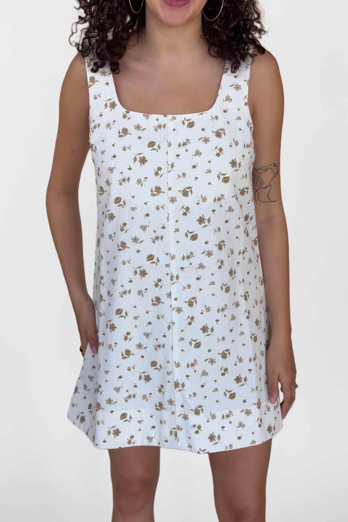 Brigette Floral Denim Mini Dress