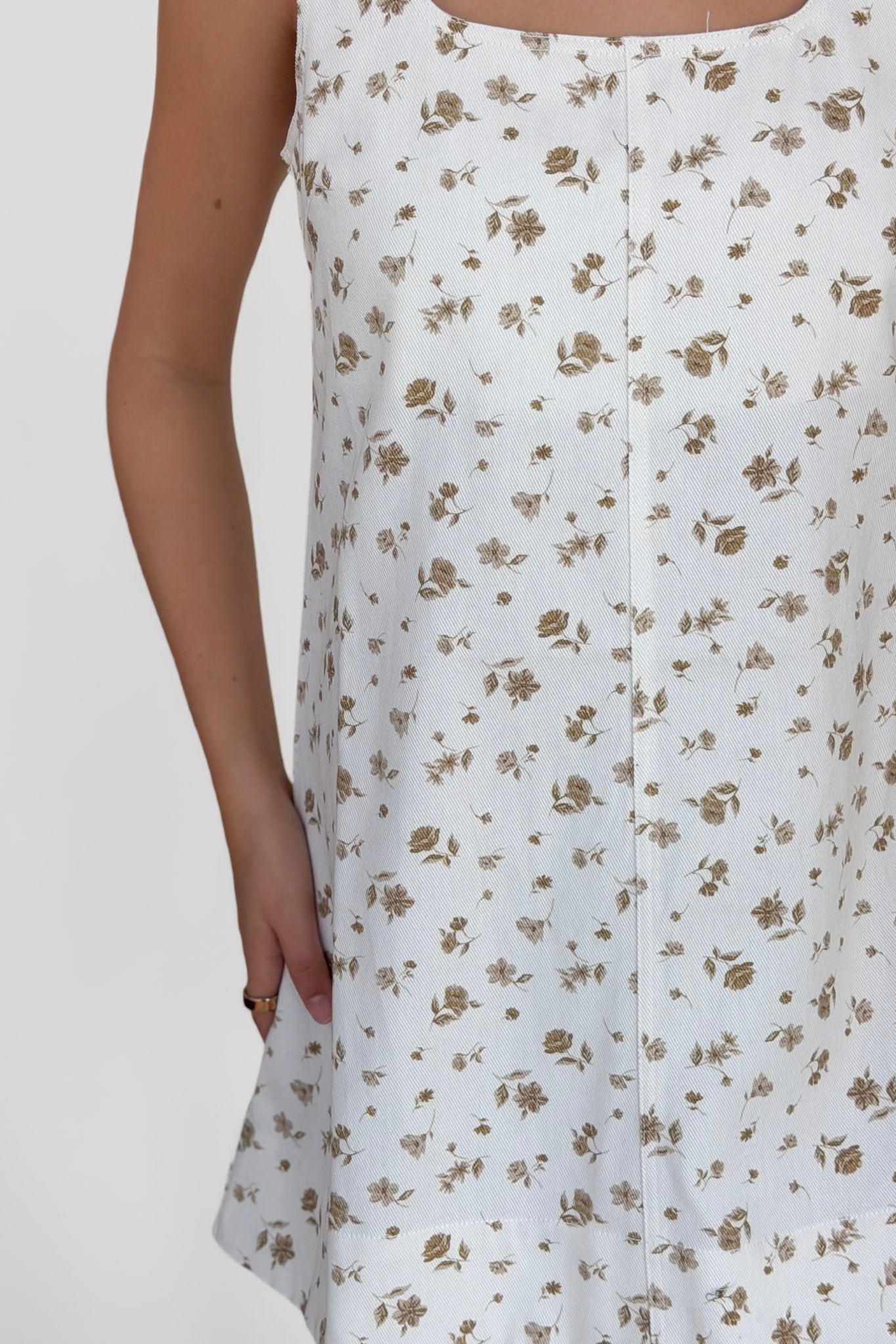Brigette Floral Denim Mini Dress