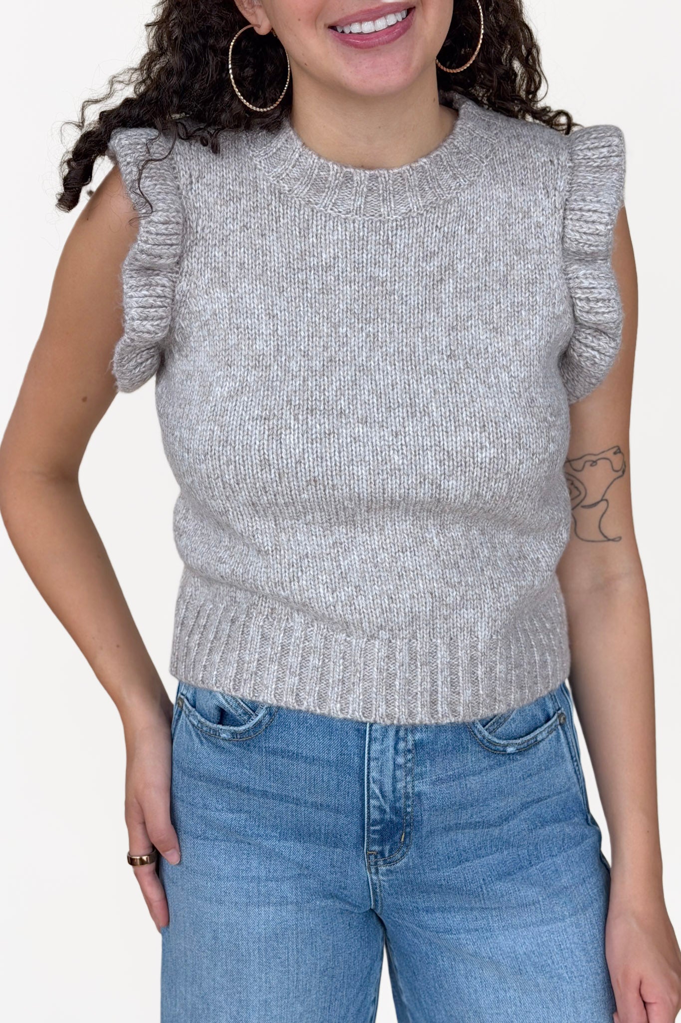 Reya Ruffle Sweater Top
