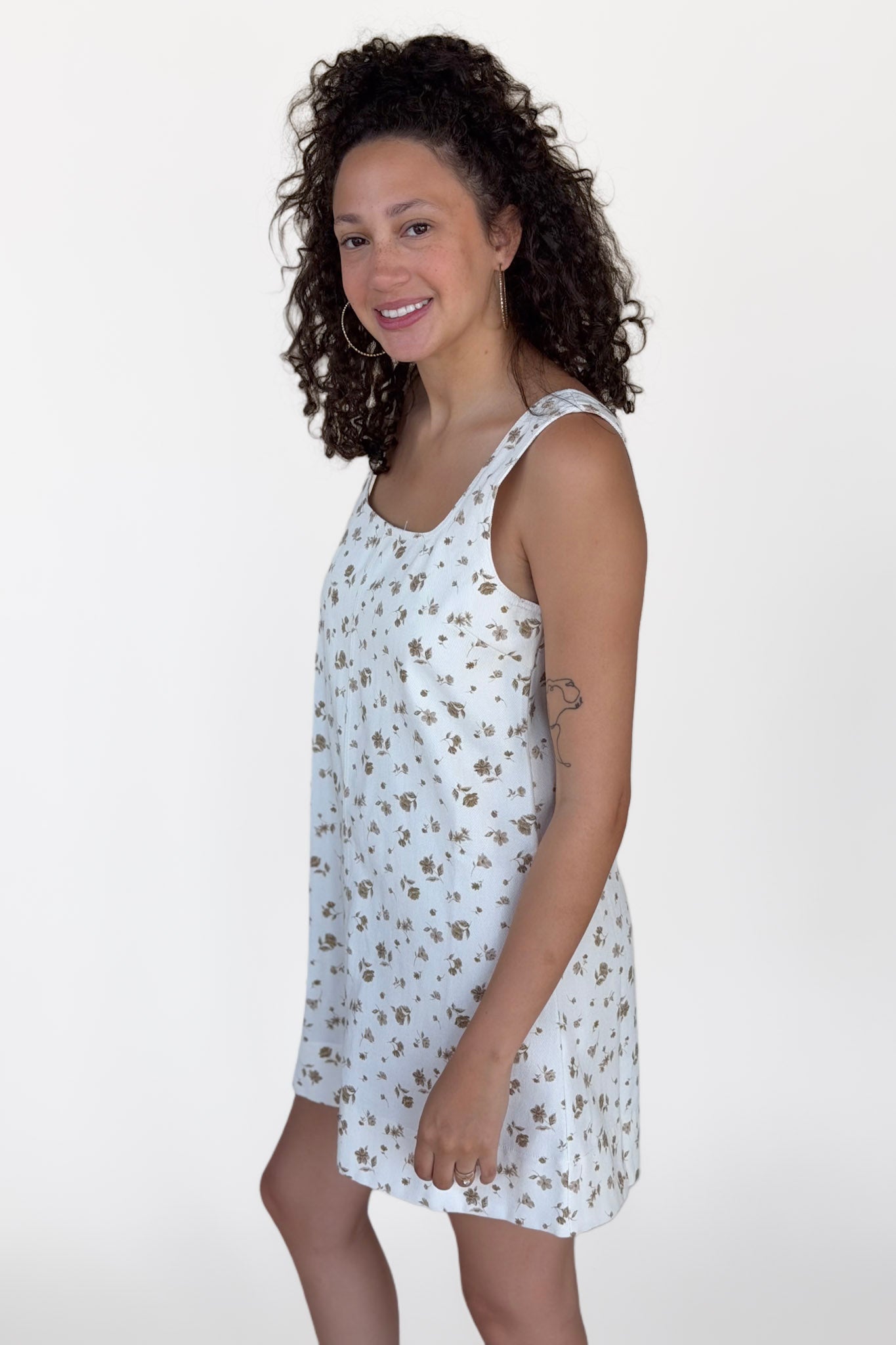 Brigette Floral Denim Mini Dress