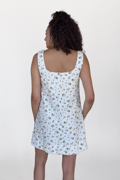 Brigette Floral Denim Mini Dress