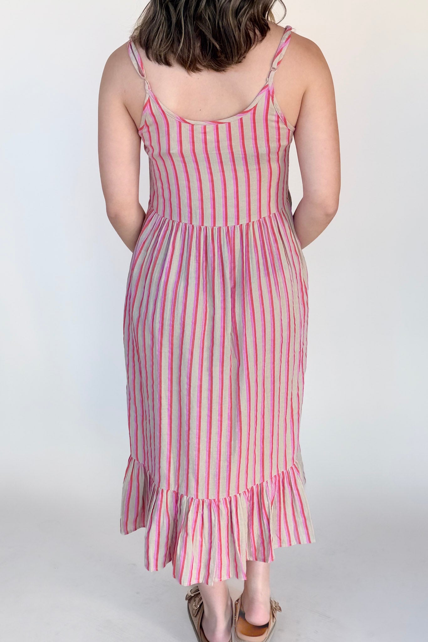 Cloe Pink Midi Dress