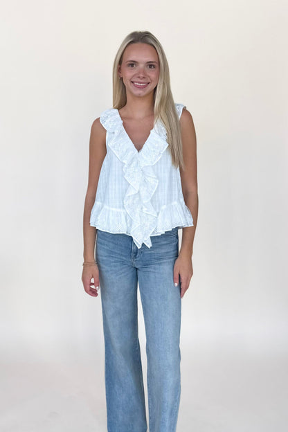 Jenni Ruffle Sleeveless Blouse