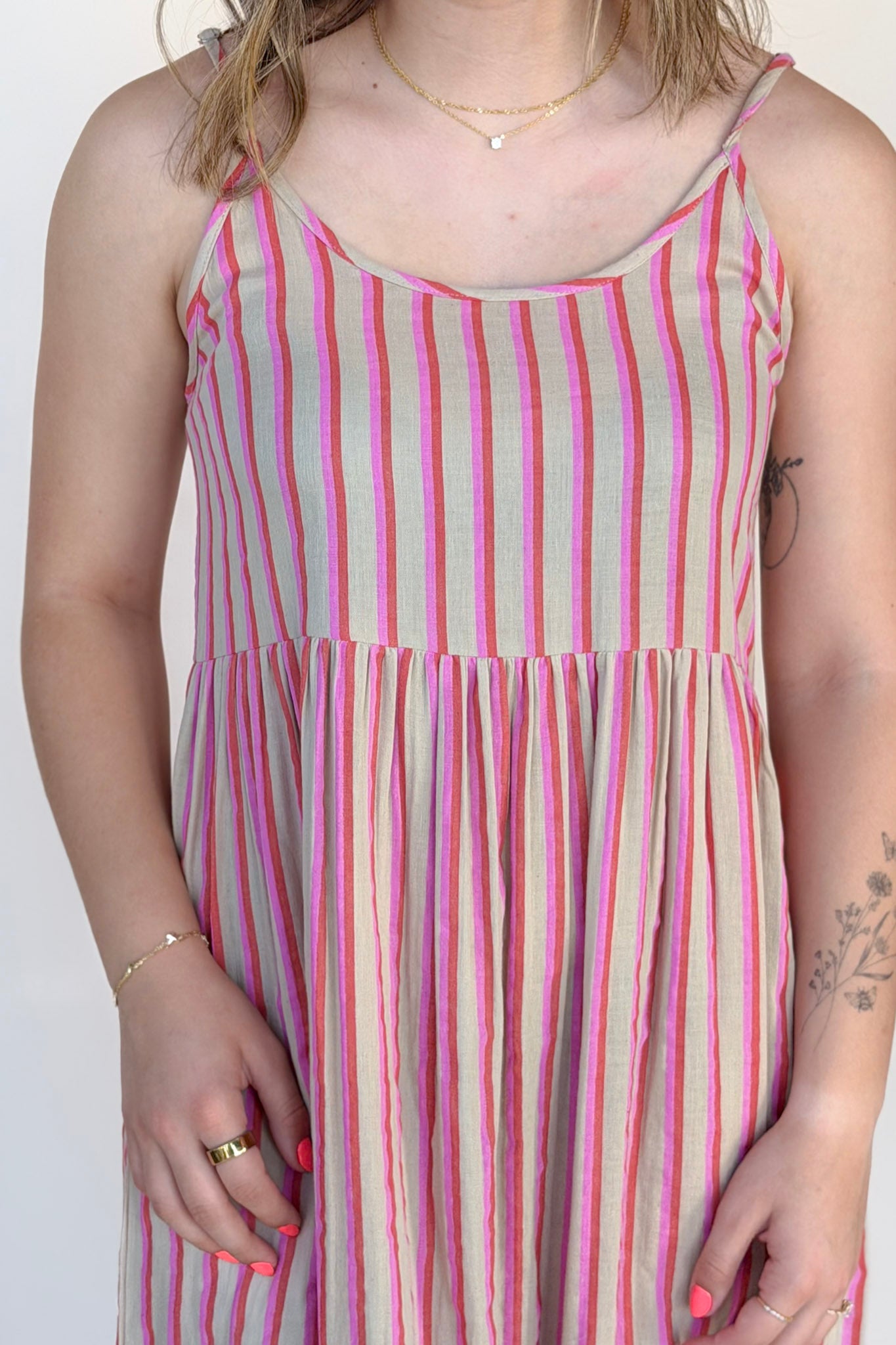 Cloe Pink Midi Dress