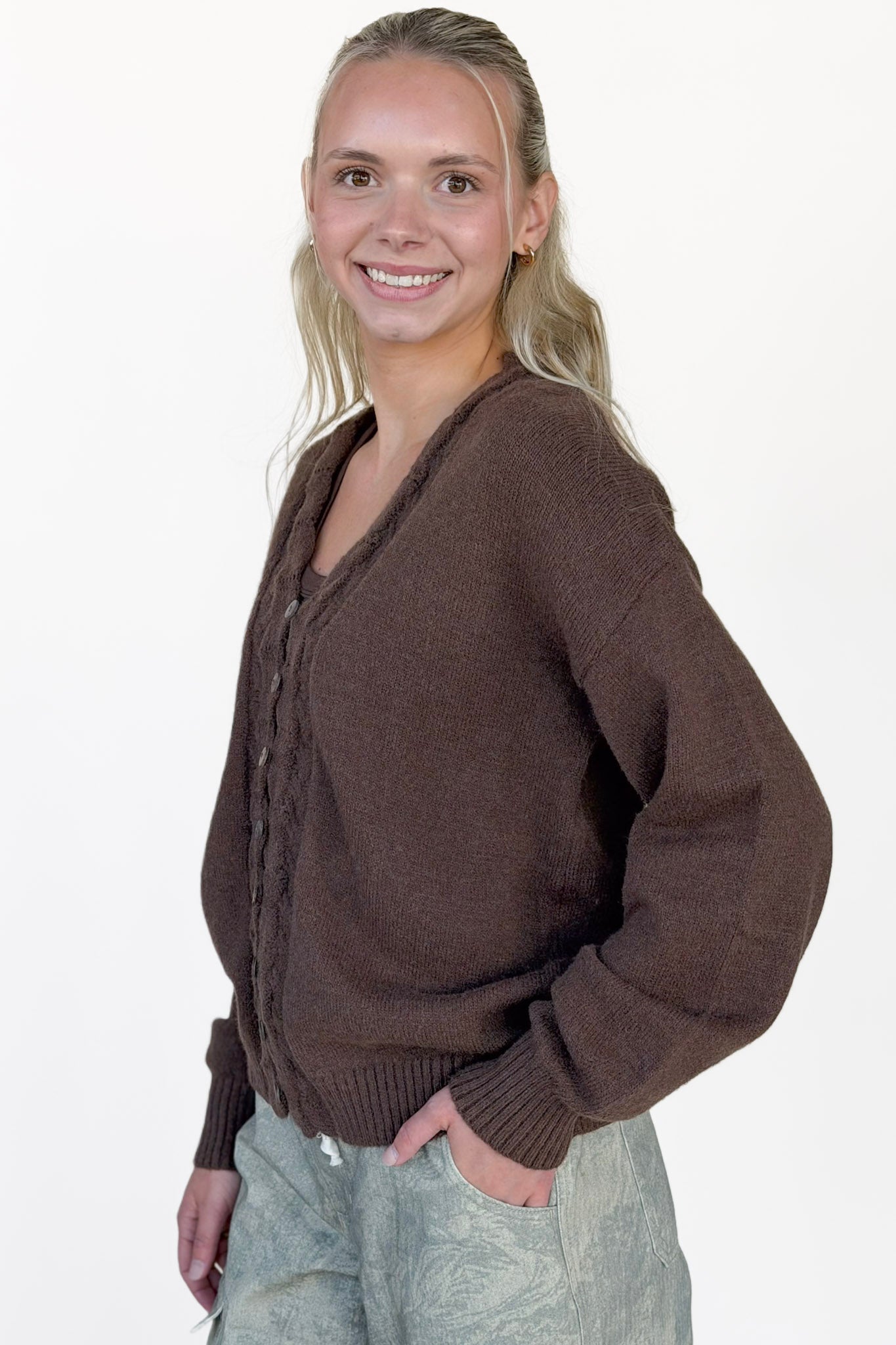 Drew Scalloped Cardigan