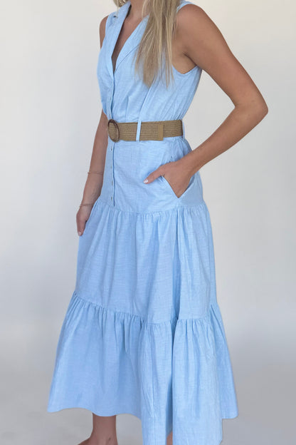 Ryan Collared Denim Dress