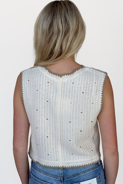 Fiona Embroidered Crochet Top