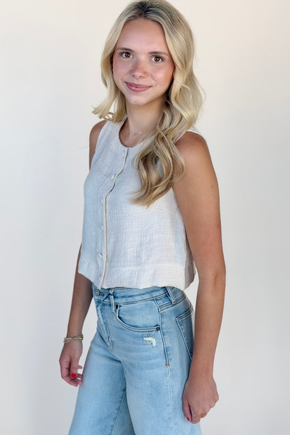 Tatum Button Down Tank