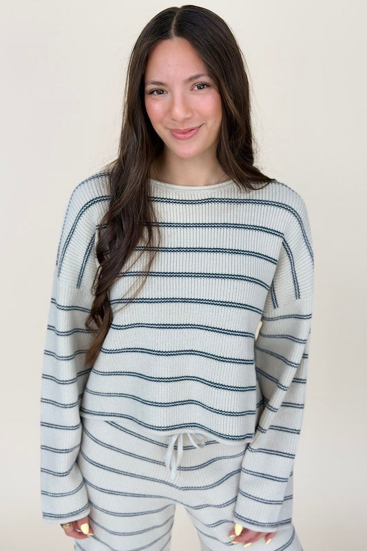 Madison Striped Knit Top