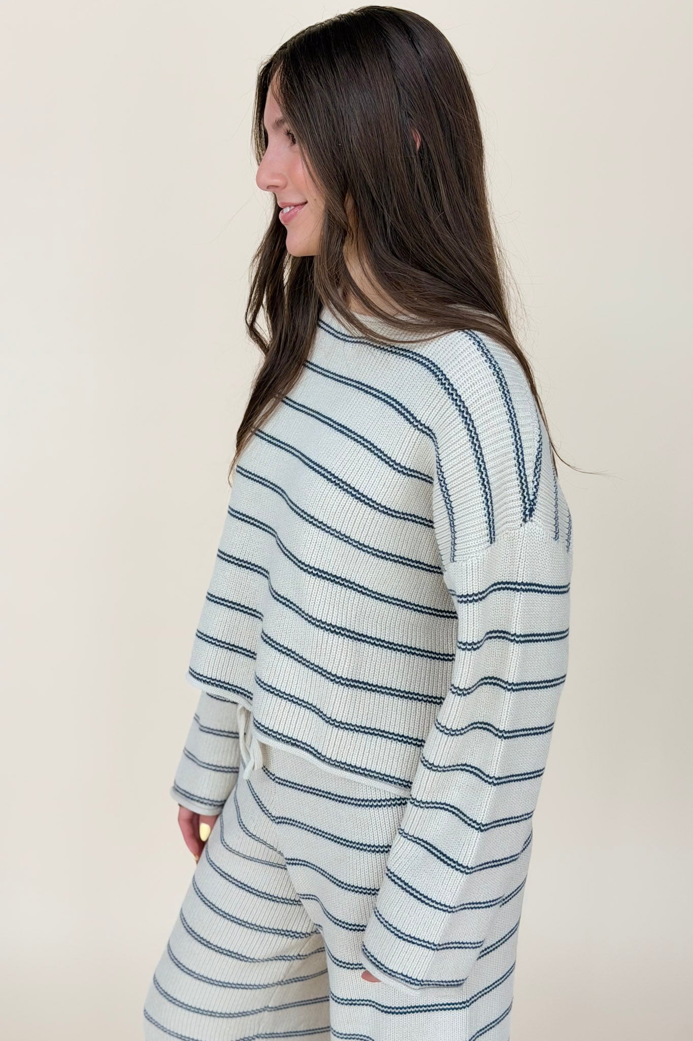 Madison Striped Knit Top