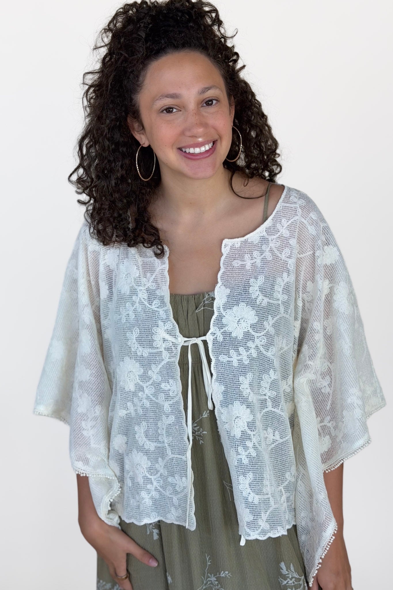 Ivy Embroidered Tie Top