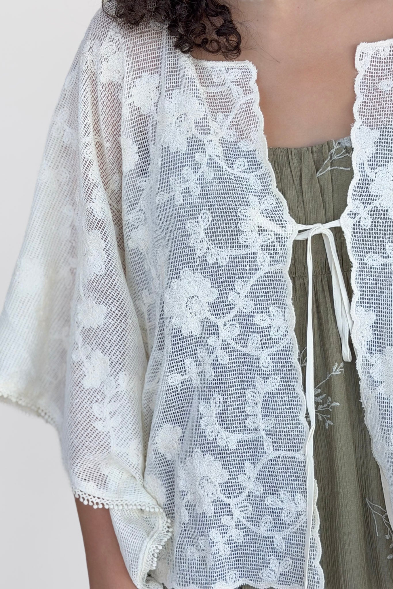 Ivy Embroidered Tie Top