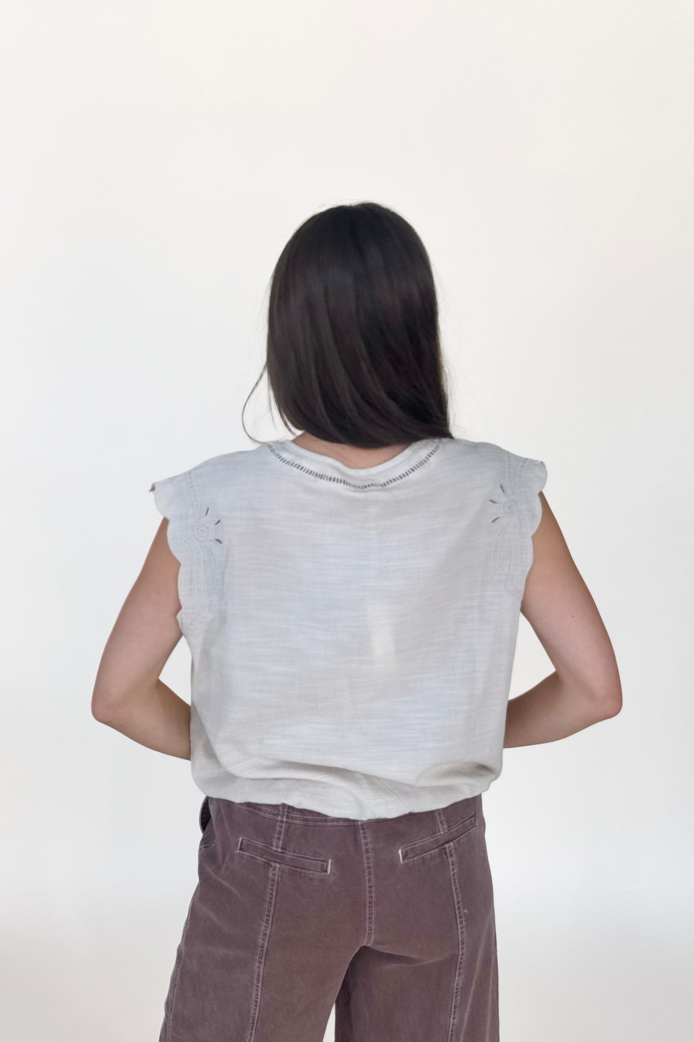 Heather Embroidered Top
