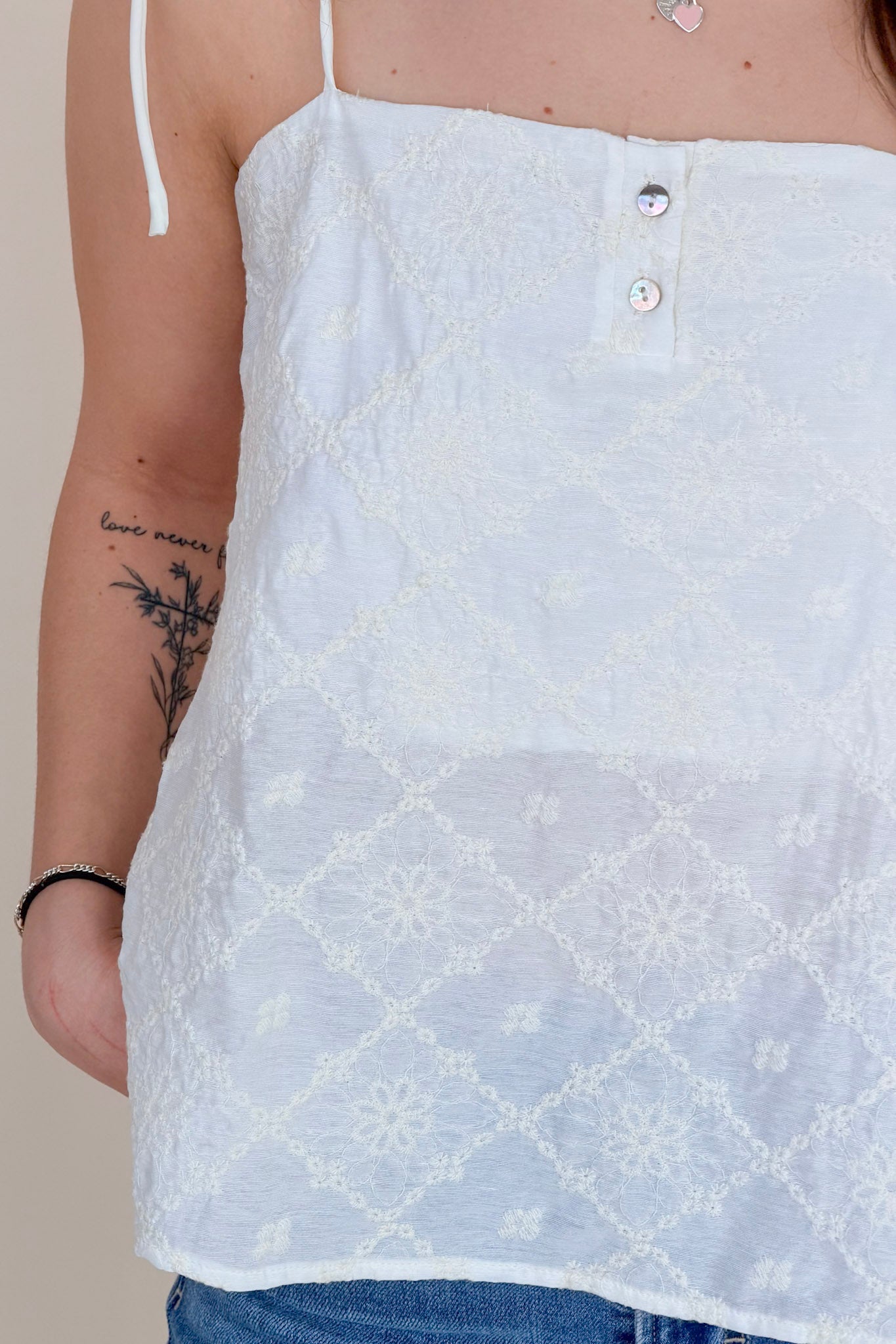 Hallie Floral Embroidered Tank
