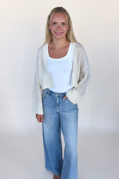 Karmen Open Knit Sweater Cardigan