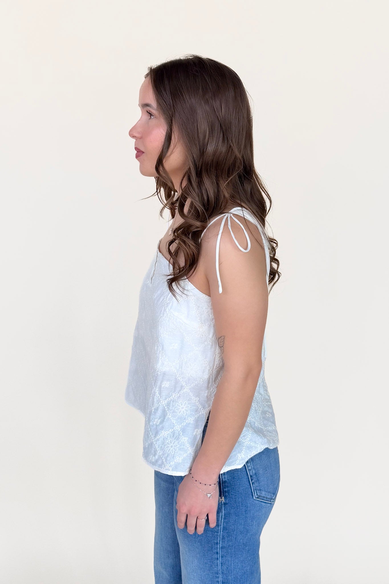 Hallie Floral Embroidered Tank