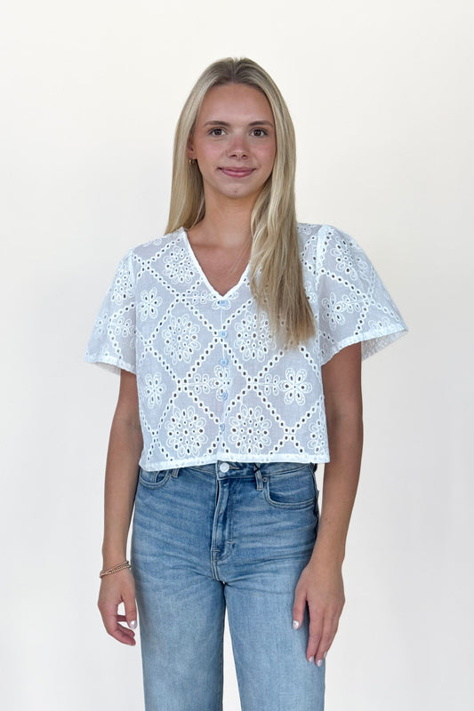 Whitney Broderie Anglaise Blouse