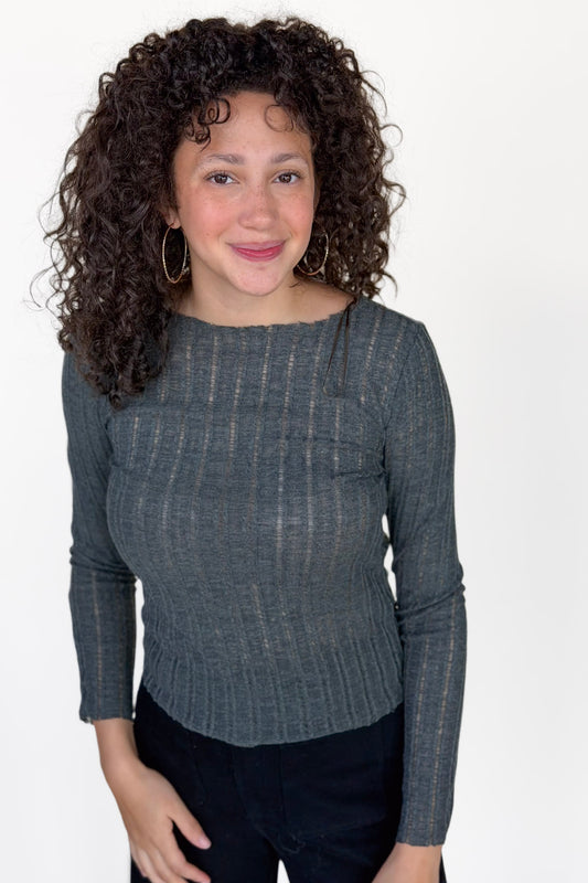 Rian Textured Knit Top