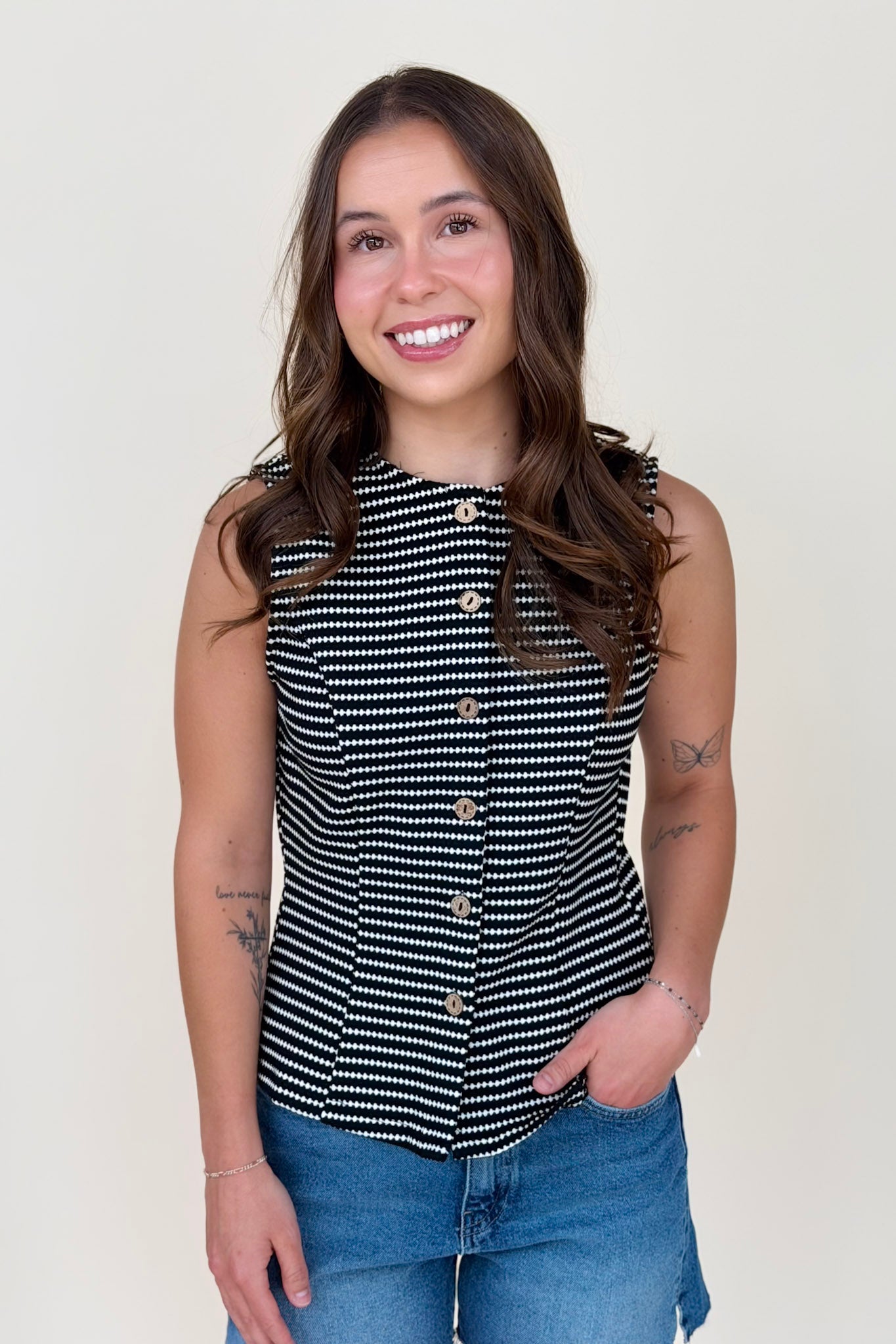 Robyn Stripe Vest
