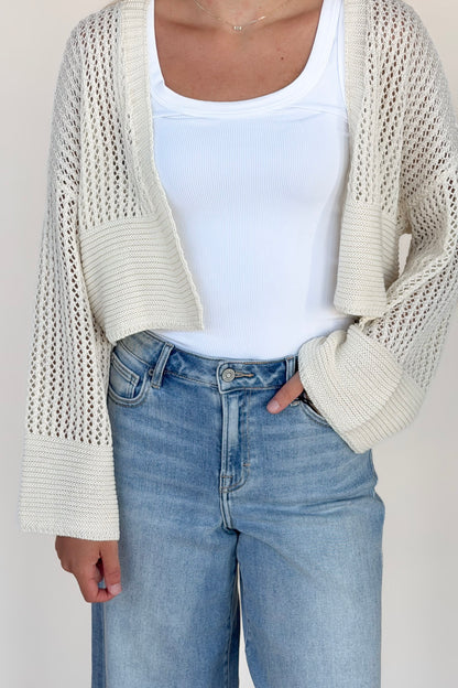 Karmen Open Knit Sweater Cardigan