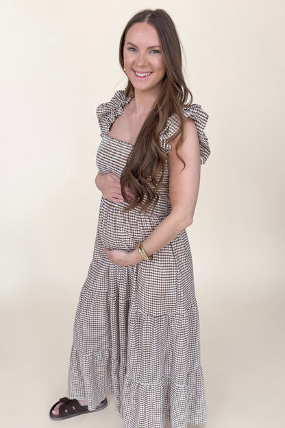 Lana Gingham Maxi Dress