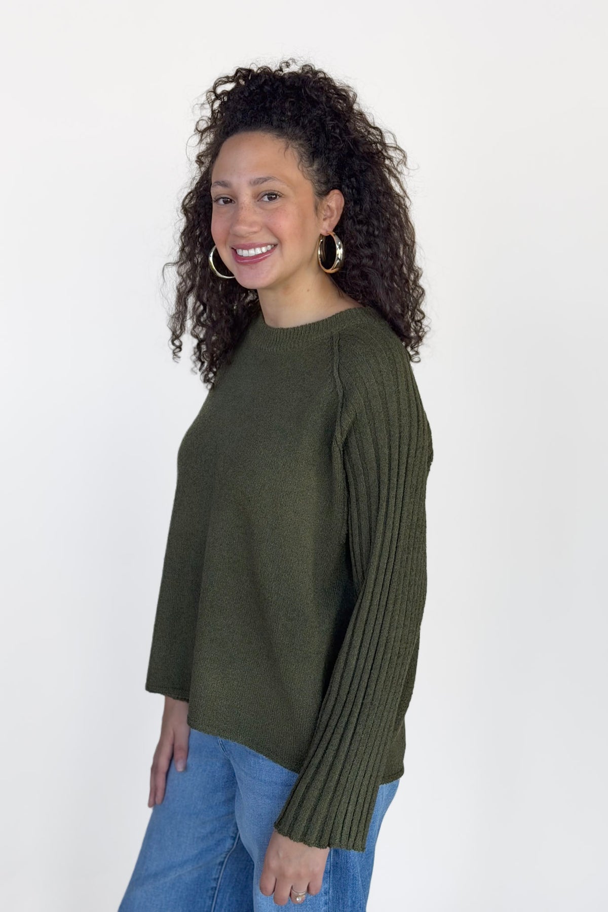 Lauren Rolled Edge Sweater