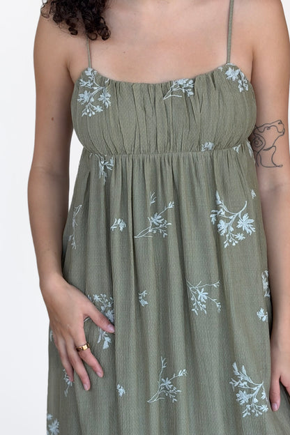 Meadow Embroidered Midi Dress
