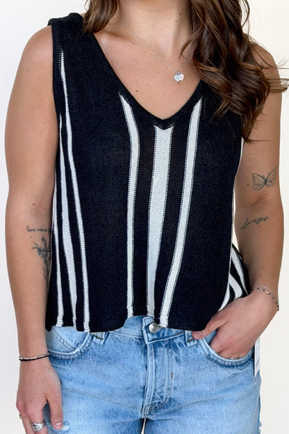 Jaci Striped Knit Top