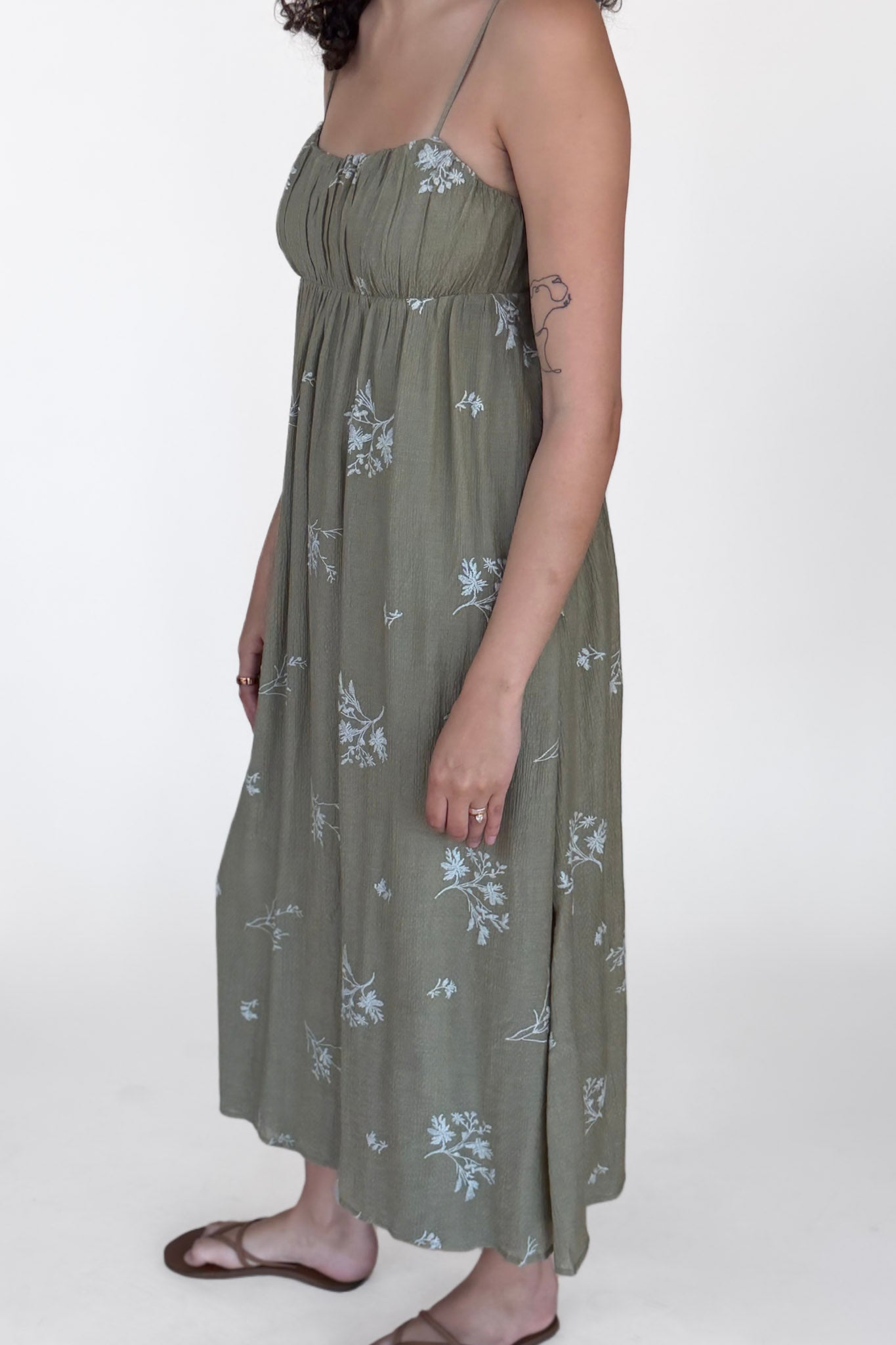 Meadow Embroidered Midi Dress