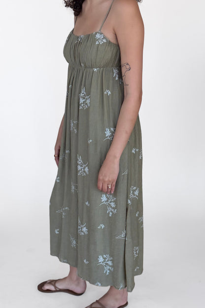 Meadow Embroidered Midi Dress