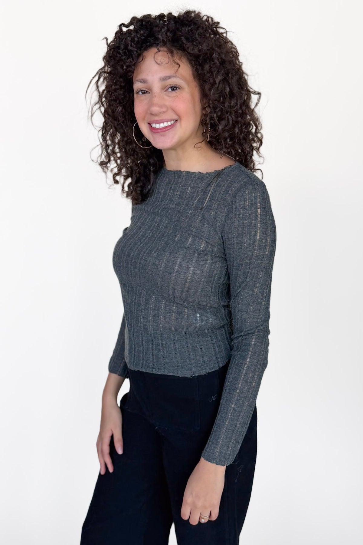 Rian Textured Knit Top