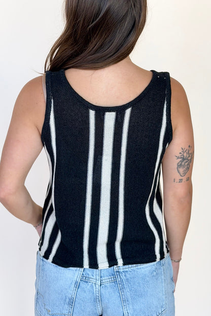 Jaci Striped Knit Top