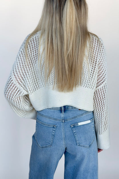 Karmen Open Knit Sweater Cardigan