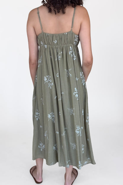 Meadow Embroidered Midi Dress
