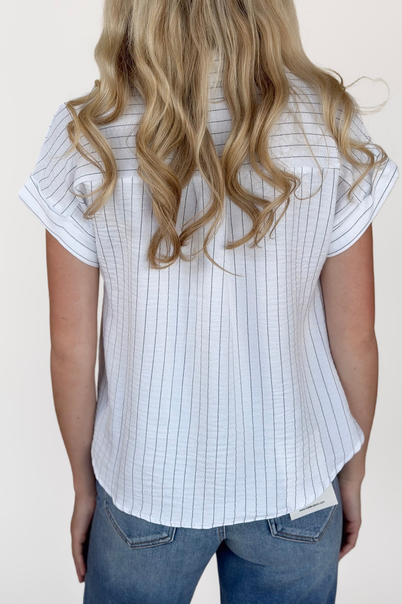Halley Striped Collared Blouse