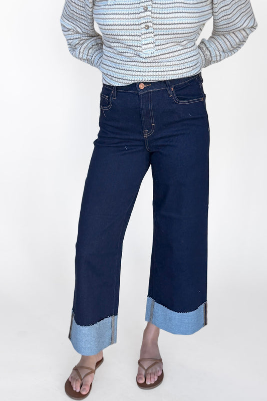Hidden Wide Cuff Denim
