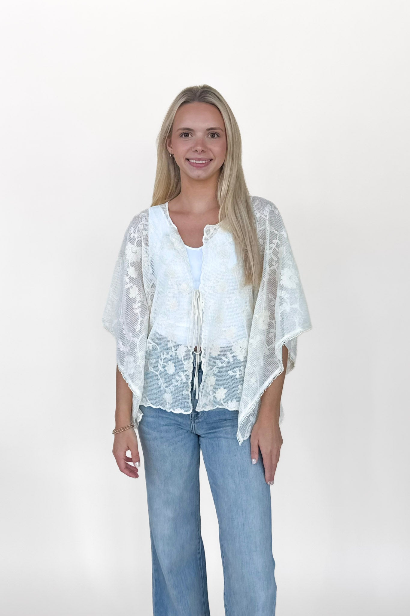 Ivy Embroidered Tie Top