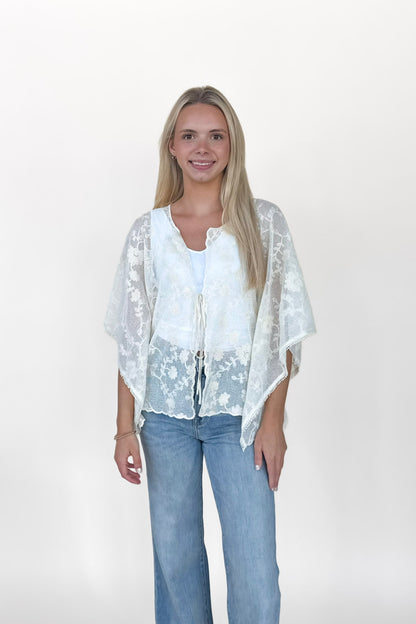 Ivy Embroidered Tie Top