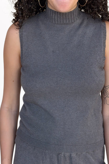Italian Knit Mock Neck Top