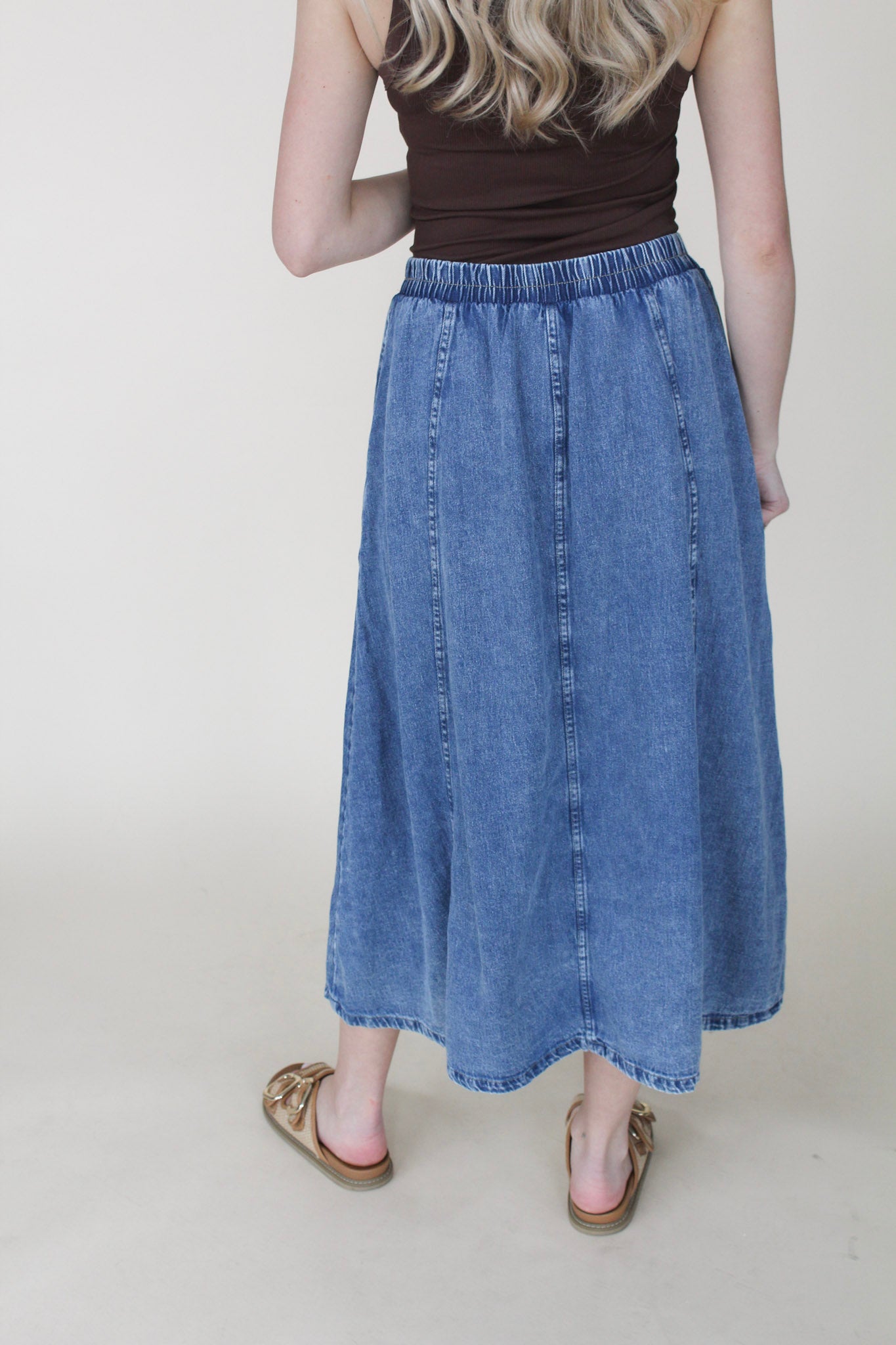 Lilly Denim Maxi Skirt