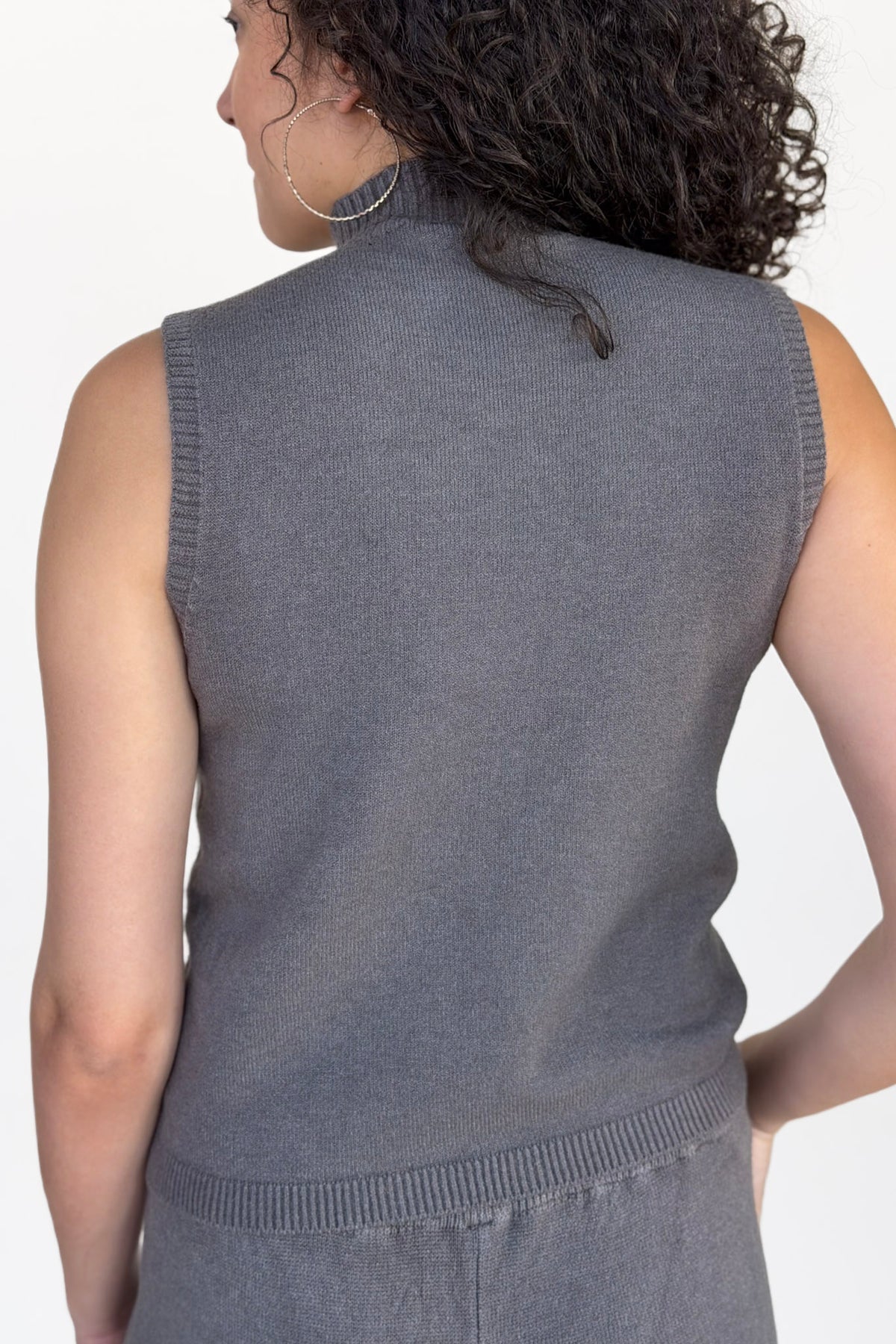 Italian Knit Mock Neck Top
