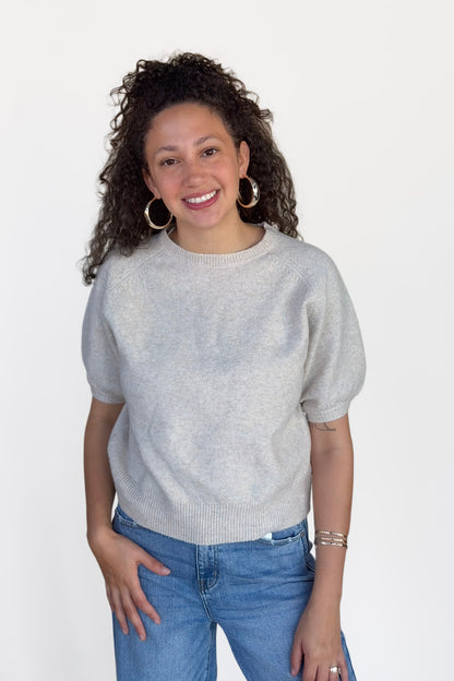 Paisley Puff Sleeve Sweater